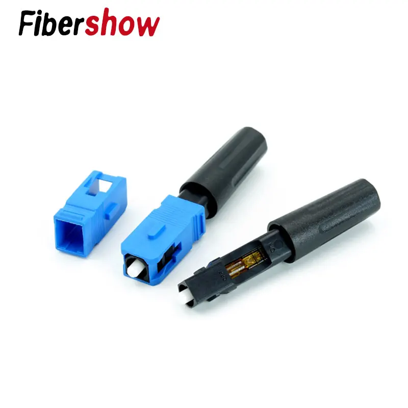 Blue FTTH SC APC 100 шт./кор. FTTH SC/UPC одномодовый волоконно-оптический SC UPC быстрый разъем экономичный волоконно-оптический al быстрый разъем - Цвет: Blue FTTH SC APC