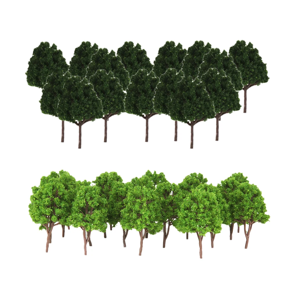 1/150 Plastic Model Trees N Scale Train Layout Wargame Scenery Train Model Set Accessories