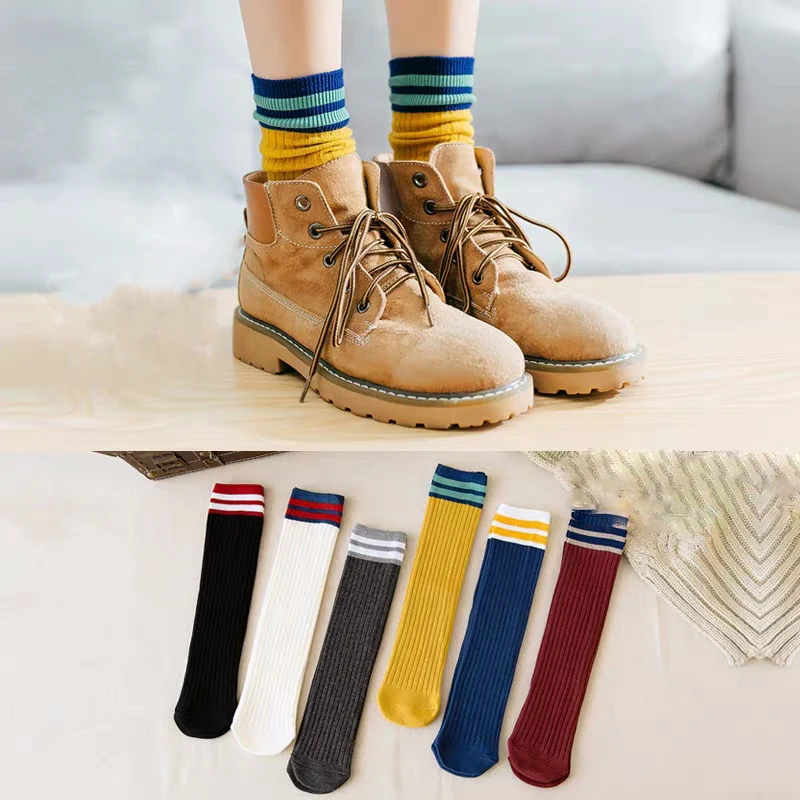 Короткие носки в студенческом стиле для школьников; коллекция года; сезон осень-зима; теплые новые модные женские винтажные носки; женские носки в полоску