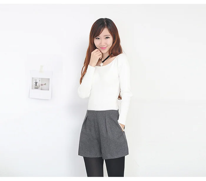 Зимние шорты для женщин; шерстяные ботинки; шорты ярких цветов на молнии; свободные короткие штаны с карманами; женская повседневная одежда
