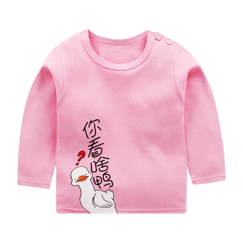 Пуловер, футболка, осенне-зимний детский свитер, топы, футболка с длинными рукавами для маленьких мальчиков и девочек