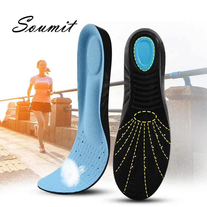 Купить Soumit 4D Sports Insoles with Arch Support for Men Women Running Shoes Shock Absorption Damping Insert Shoe Pad Foot Care Insole  Обувь | Стельки (32831516830)