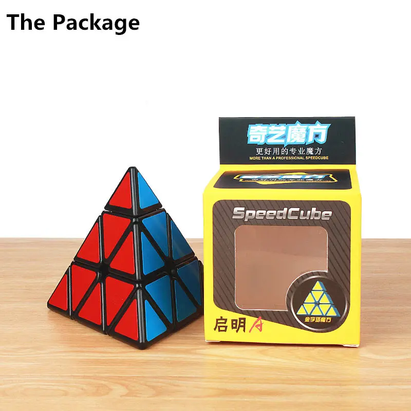QIYI Pyramidcube, магический скоростной куб, стикер, меньше пазлов, твист, пирамида, кубики, развивающие игрушки для детей, кубики, магические подарки