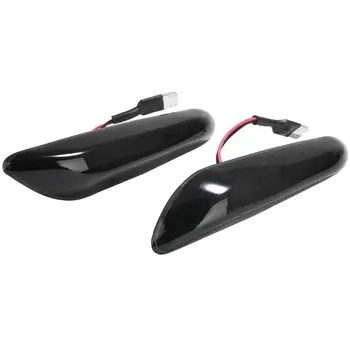 

Hot 1 Pair Smoke LED Left Right Door Side Marker Turn Indicator Lights For BMW E90 E91 E92 E39 E60 E46 E83 E53 E36 E81 Error Fre