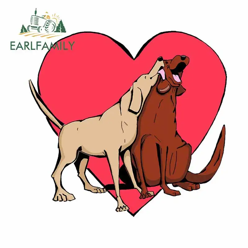 EARLFAMILY 13 см x 12 3 для щенка наклейки стайлинга автомобиля с милым узором влюбленных