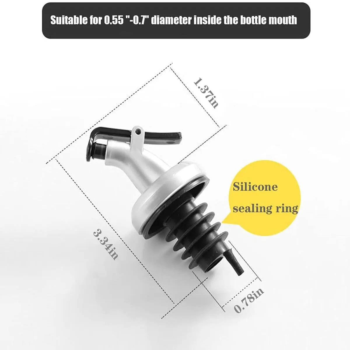 Olive Oil Spouts Oil Vinegar Bottle Stopper Spout Leakproof Nozzle Dispenser Wine Pourer 6 piece