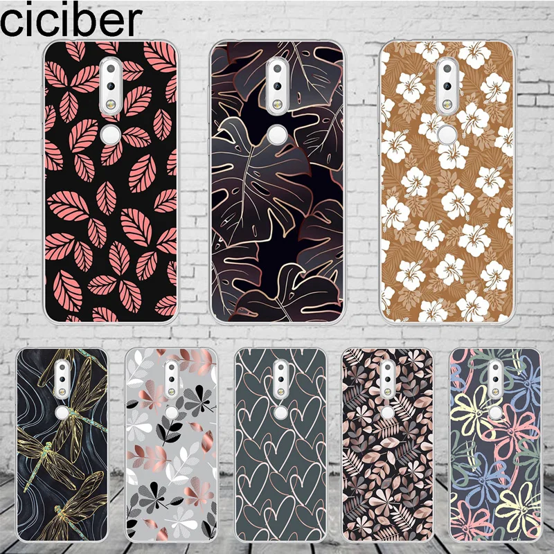 

ciciber Leaves Dragonfly Cover For Nokia 8 8.1 7 7.1 6 6.1 5 5.1 3 3.1 2 2.1 1 Plus 9 PureView Phone Case For Nokia X7 X6 X5 X3