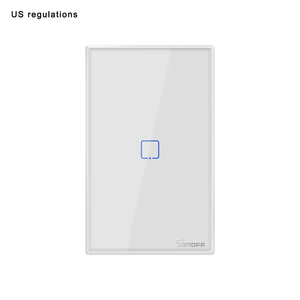 Интеллектуальный выключатель света SONOFF T0US TX Wi-Fi Смарт настенный таймер выключателя света 1/2/3 Поддержка голоса/приложение/сенсорный экран Управление работает с Amazon Alexa Google Home IFTTT
