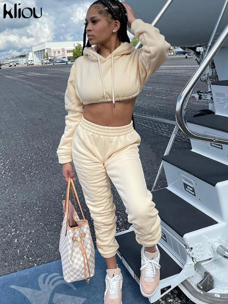 Kliou Casual Sporty Two Piece Set Women 