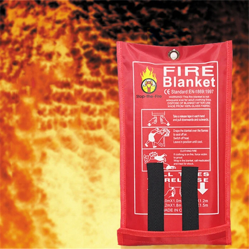 Огненное одеяло стекловолокно в случае пожара, при пожаре подавление одеяло огнеупорное одеяло аварийная безопасность, Выживание