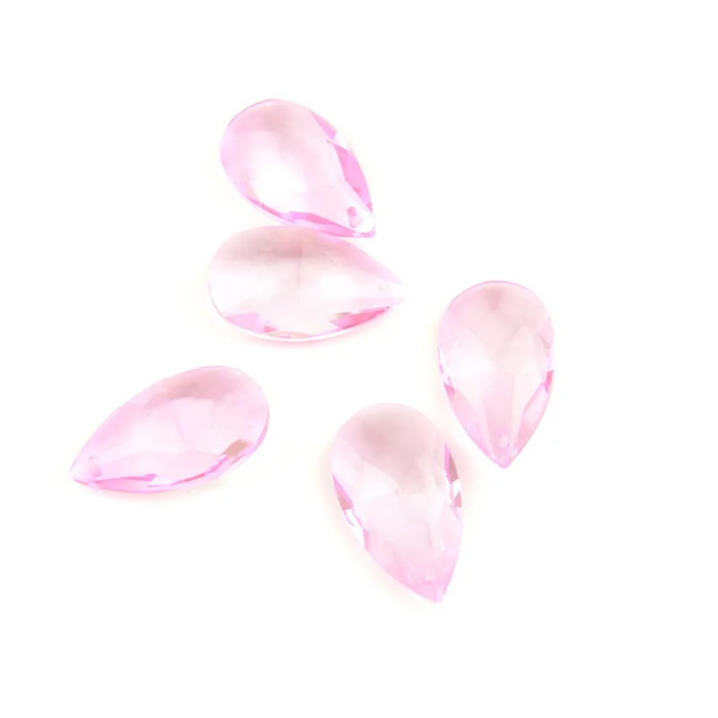 pink 50 мм микс Цвет Миндаль Люстра с подвесками-кристаллами Призма освещение части кулон витражные фигурки Призма - Color: pink