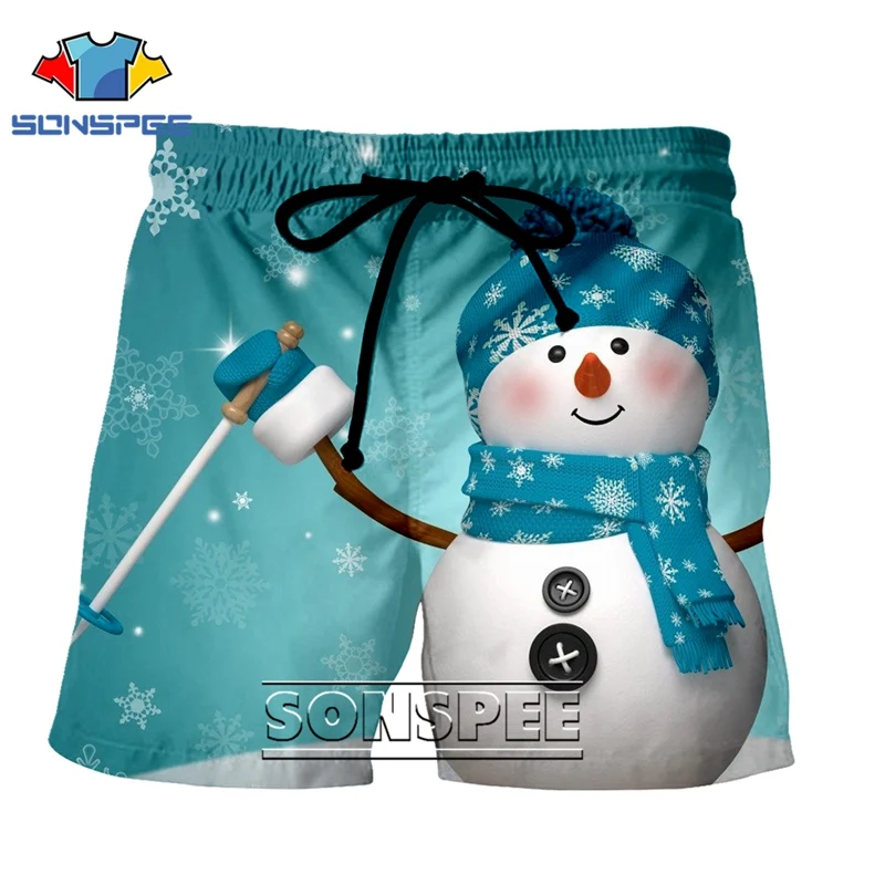 20 Fashion punk xmas shorts casual anime men women Christmas leisure streetwear shirt sports Harajuku Beach Santa Claus Sweatpants - Цвет: 20