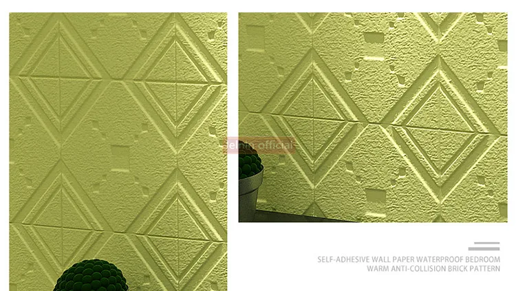 Different sizes of diamond pattern 3d foam wall stickers bedroom living room shop office TV background wall soft pack wallpaper