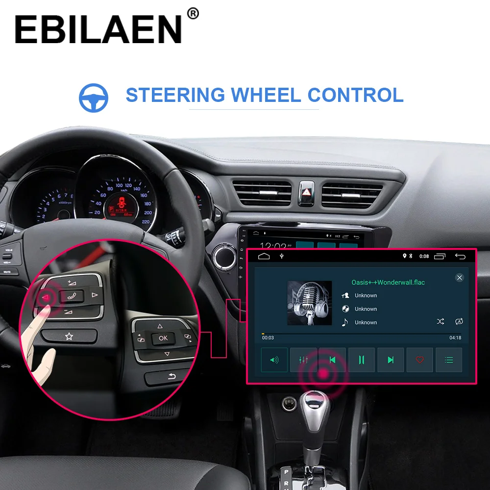 Автомобильный мультимедийный плеер для KIA RIO 3 4 магнитола 2Din Android 9,0 Авторадио Стерео 2010- навигация gps K2 DVD