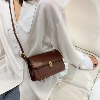 

Bag 2020 Hong Kong style chic messenger bag female wild ins fashion texture small square bag ladies bag