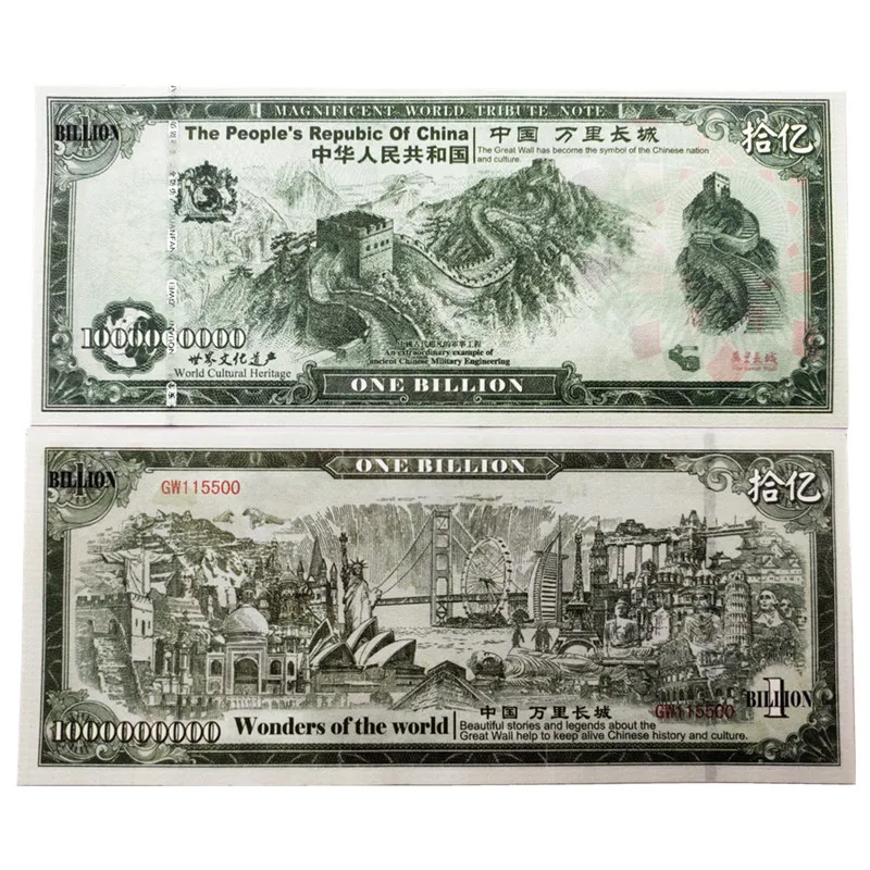 Китайский доллар один миллион денег большая стена не валюта бумага банкноты анти-поддельные китайские банкноты