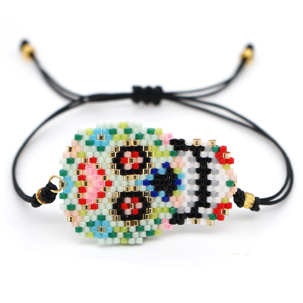 Go2boho браслет с черепами Браслеты Mujer Moda 2019 мексиканские женские браслеты панк MIYUKI