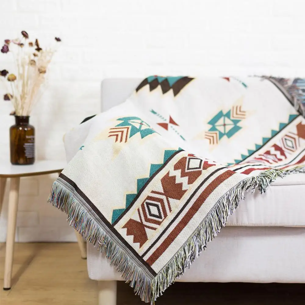 Geometry Throw Blanket Sofa Hanging Tapestry for Sofa Bed Plane Travel fashion towel cover cloth fine line blanket dustproof