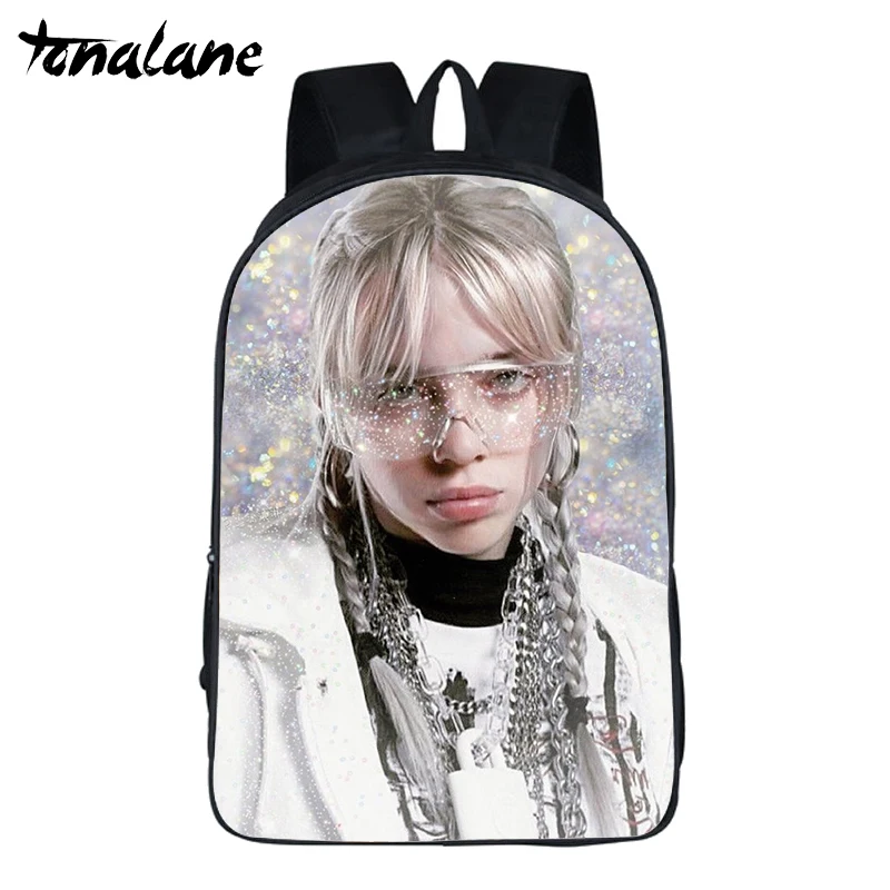 Billie Eilish поп-рюкзак со звездами, детские школьные сумки, рюкзак в стиле хип-хоп для девочек-подростков, повседневный рюкзак для мальчиков, повседневные дорожные сумки - Цвет: 18