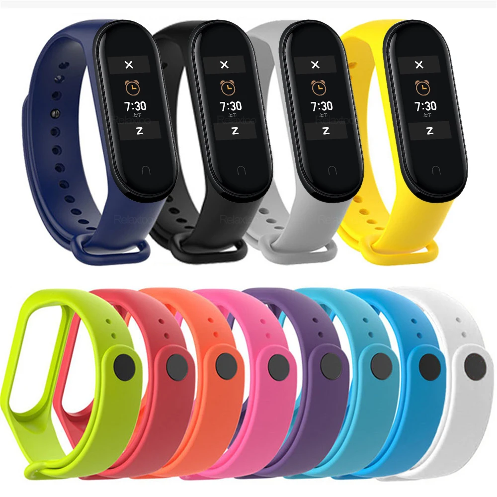 Ремешок для Xiaomi Mi Band 5 Band5 розовый цвет ТПУ силиконовый браслет band5 ремешок часов