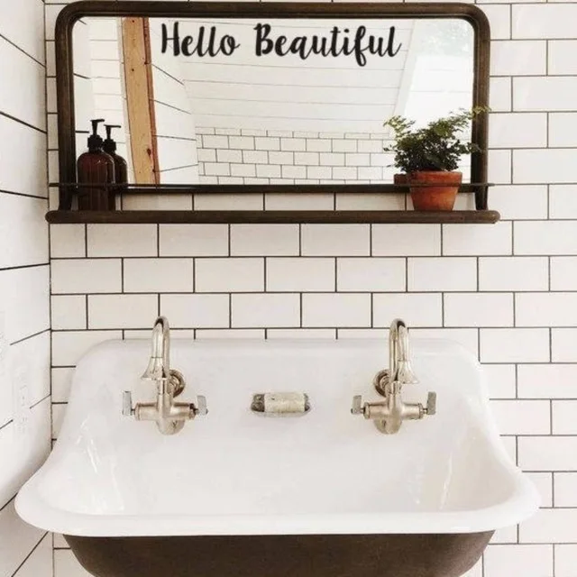 Wall stickers Self adhesive wall stickers Vinyl stickers Vinyl wall stickers Self adhesive stickers Nordic Style Phrase Quotes Vinyl Wall Sticker Italian Sentence Stickers for House Decoration Bedroom Decor Mirror Decals