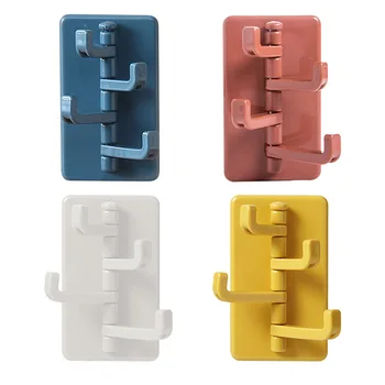

Rotating Viscose Hook Hits The Color Japanese-style Viscous Hook Bathroom Kitchen Wall without Punching Paste Rack