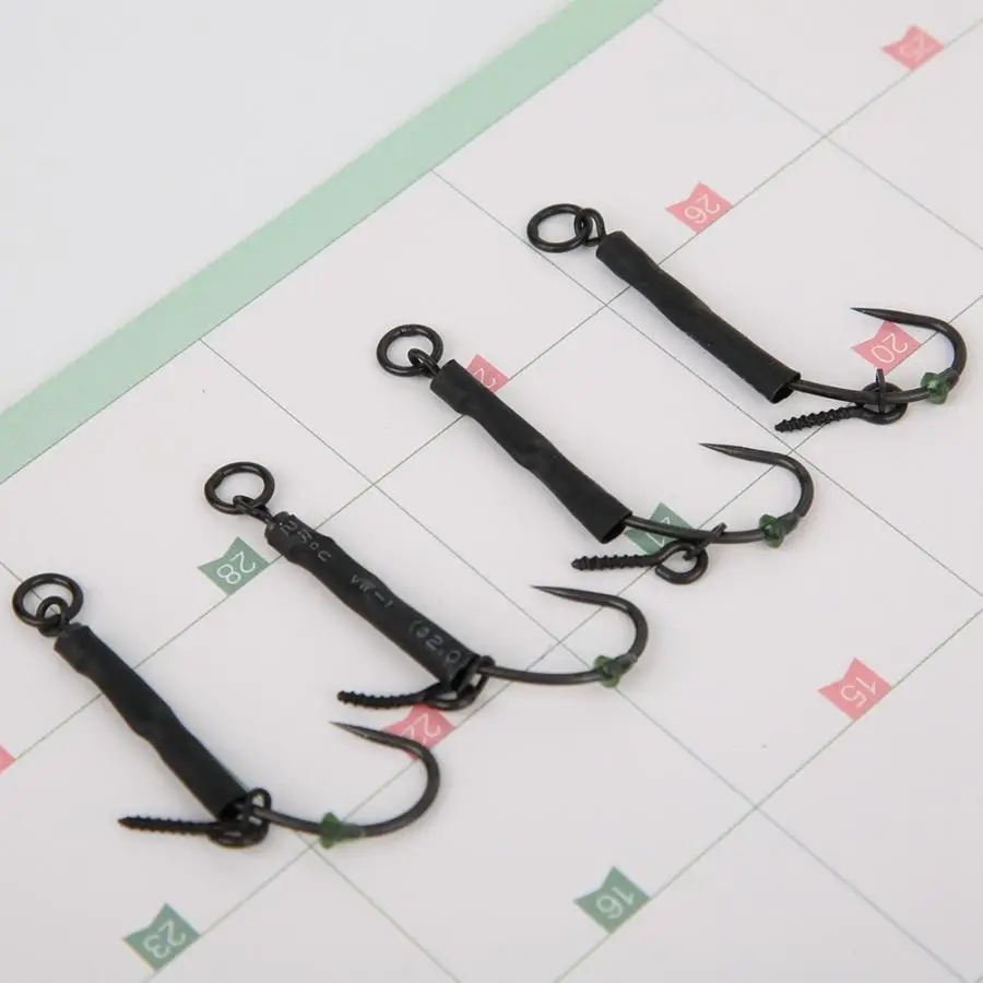 8pcs Carp fishing hook stoper Stop Peg Bait Boilie Screw Ronnie Rigs Barbed Swivels Carp Fishing Hook Fish Kit Accessories