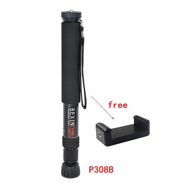 BEXIN P308 P308A P308B алюминиевый сплав портативный профессиональный Регулируемый ручной монопод для dslr камеры телефона видео - Цвет: Оранжевый