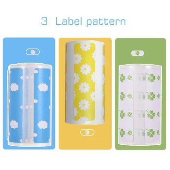 

Cartoon Direct Thermal Labels Roll 57x30mm Strong Adhesive Sticker Printing for PeriPage A6 Thermal Printer (3 pattern option)