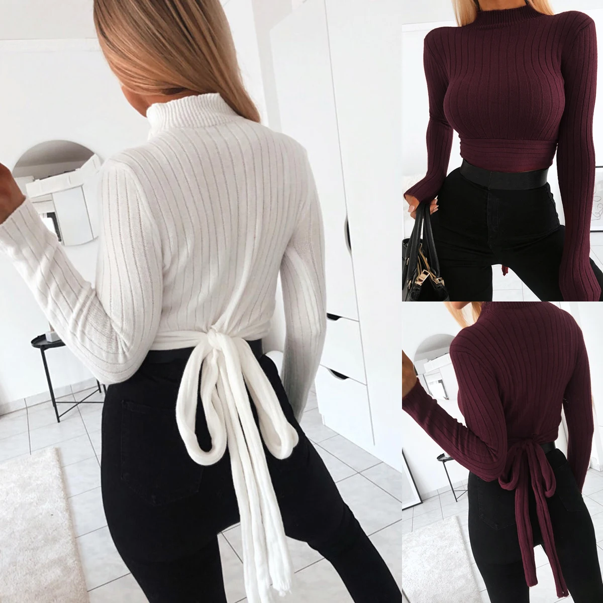 Мягкий теплый корейский стиль женский свитер с длинным рукавом Дешевые Базовые пуловеры для девочек высокий воротник Женский водолазка зима