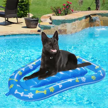 

PVC Inflatable Swimming Pool Pet Dogs Floating Row Water Toy Raft Bed Water Play Cushion