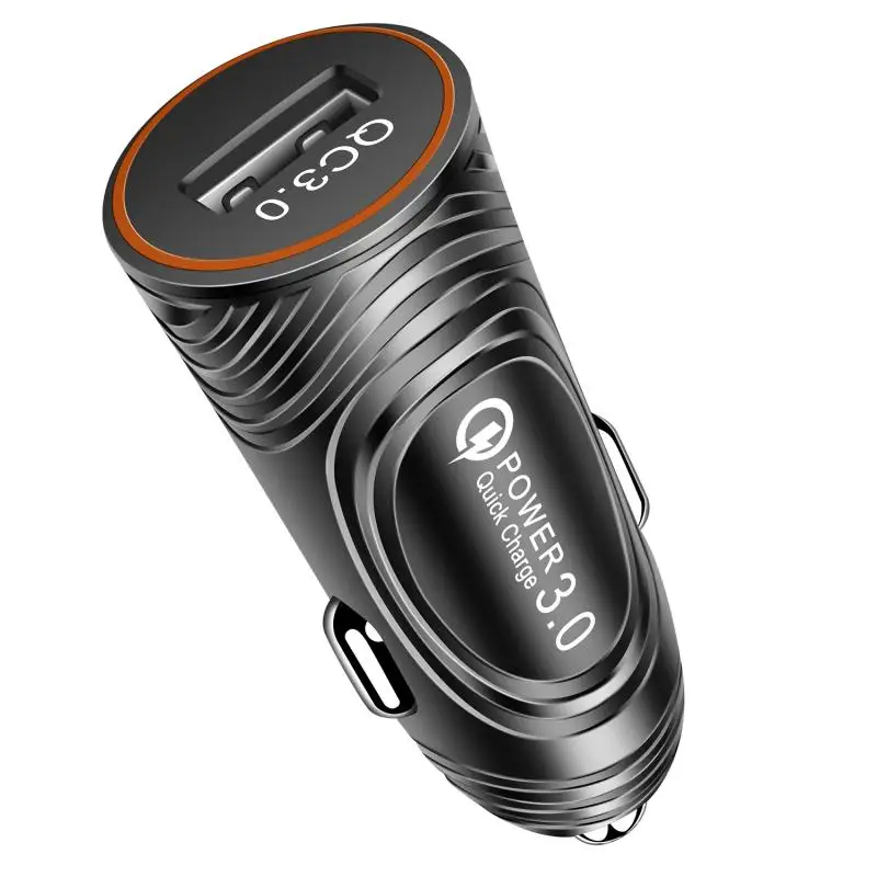 QC3.0 одиночный USB мобильный телефон автомобильное зарядное устройство скраб один