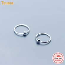 Trusta, 2 шт., 925 пробы, серебряные серьги-кольца, ювелирные изделия, модные, милые, для девочек-подростков, ухо, пирсинг для пупка спиральный для хряща DS1310