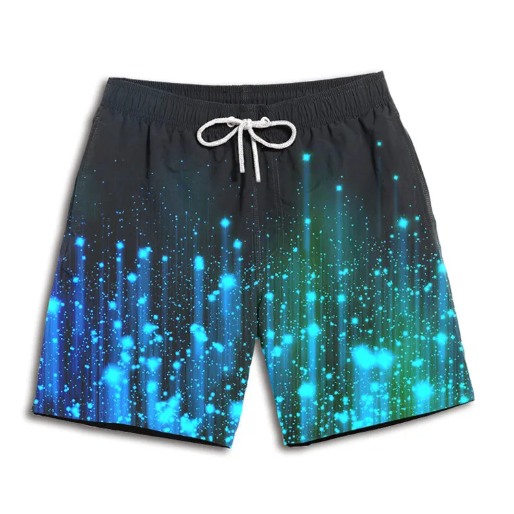Слоновая кость Colorful Vertigo Hypnotic 3D Shorts Men Waist Loose Trouser Quick Dry Men Clothes Beach Summer Mens Shorts Casual Short Homme - Цвет: Слоновая кость
