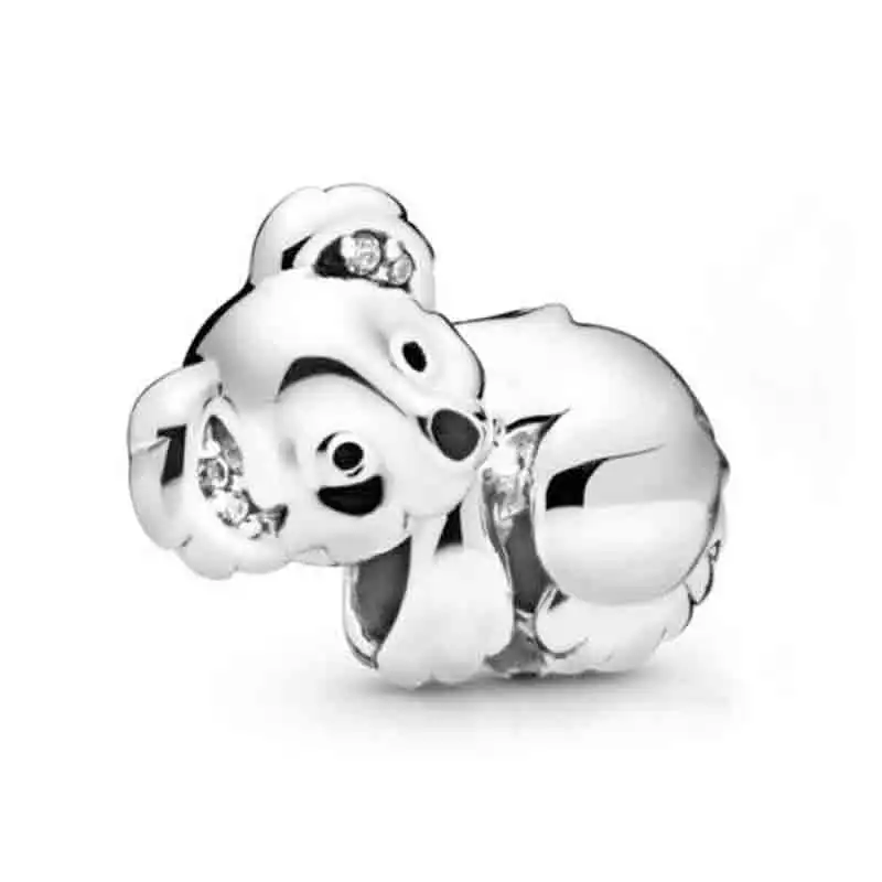 PDB ZZ 70 925 серебро зима Шарм коала кенгуру лошадь Очаровательная Снежинка из бисера Подходит для DIY браслет женские ювелирные изделия - Цвет камня: 798431C01