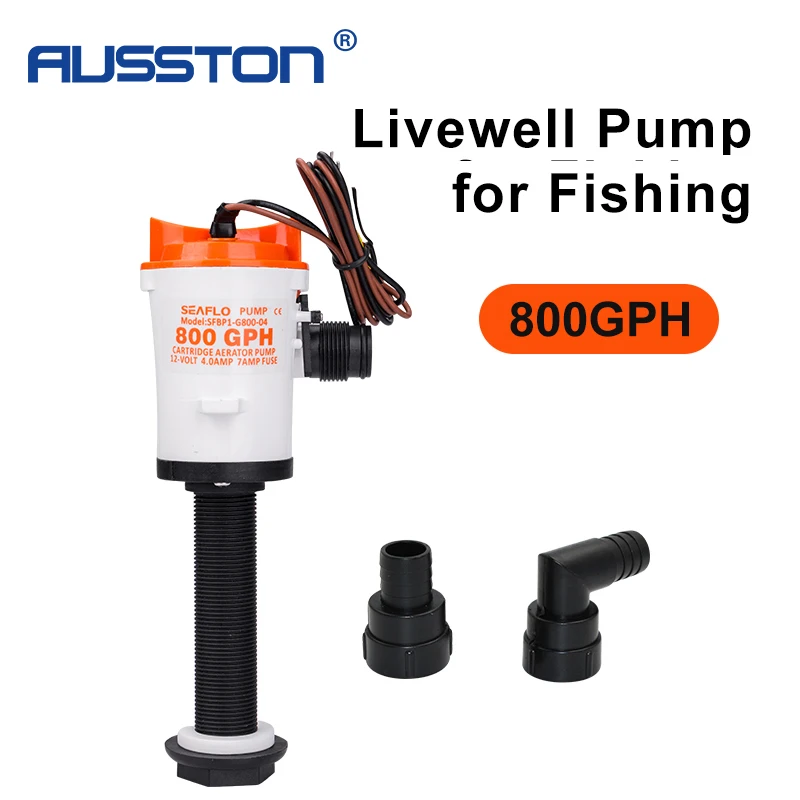 SEAFLO 12V 800GPH LIVEWELL AERATOR PUMP SUBMERSIBLE BOAT BILGE LIVE