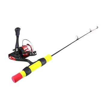 

Mini Portable Telescopic Winter Ice Fishing Rods Reel Wheel Metal Set Carbon Heavy EVA Fishing Tackle