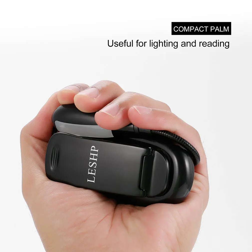 LESHP перезаряжаемая 4LED книга/Музыка Свет Гибкая Настольная лампа с зажимом Регулируемый s-образный встроенный аккумулятор 1000mAh