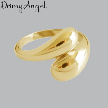 

Wholesale Punk Vintage 925 Sterling Silver Irregular Chains Rings For Girls Female Gothic Fashion Women Jewelry