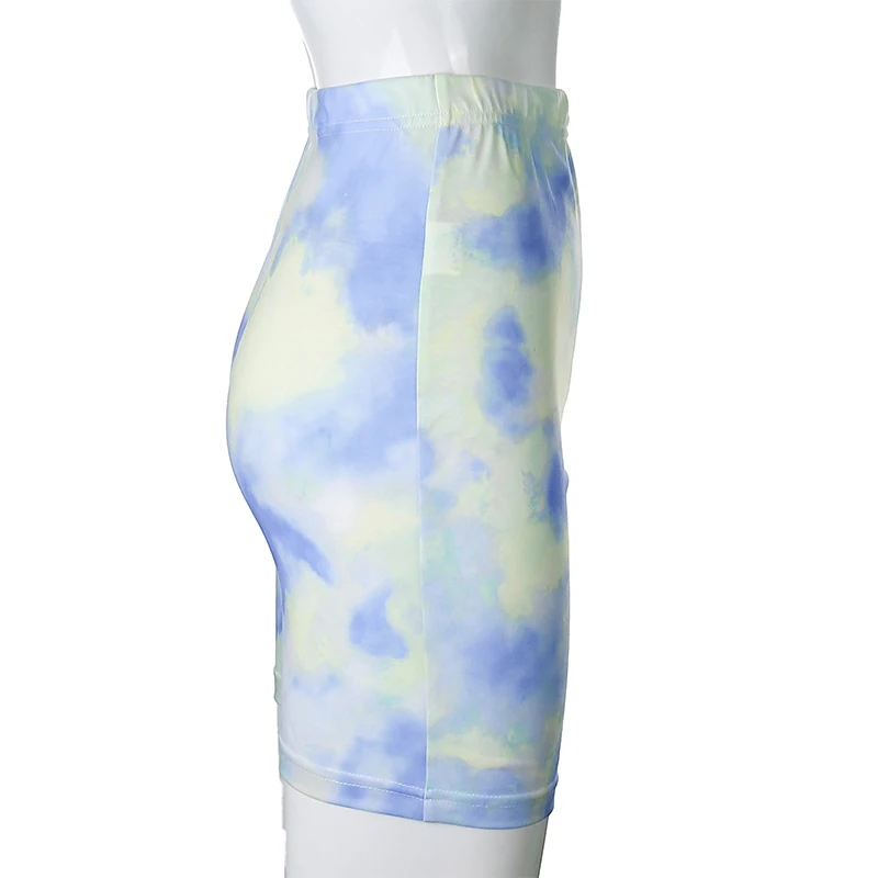 Darlingaga Casual Tie Dye Two Piece Set Women Tracksuit Fashion Summer Top and Biker Shorts Matching Sets Outfits Sportswear New