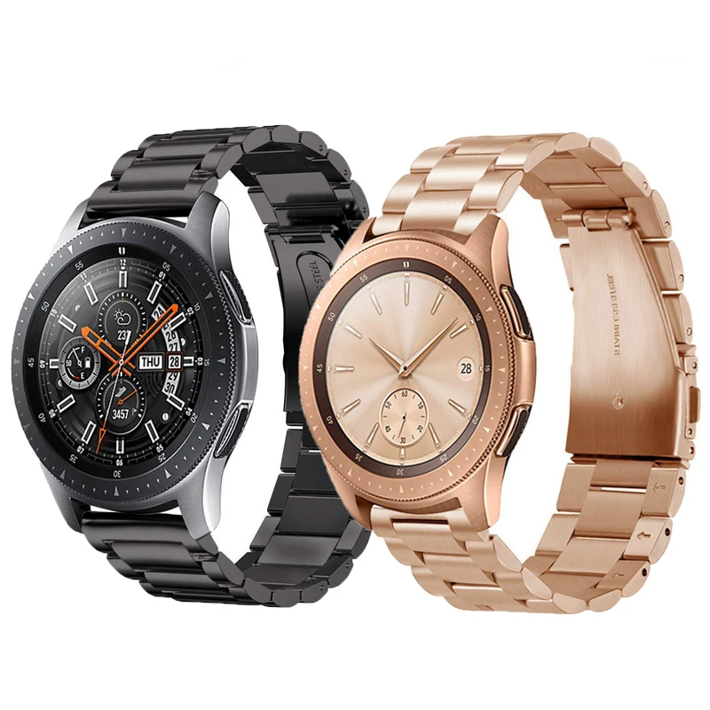 20 22 мм ремешок для часов из нержавеющей стали для SAMSUNG Galaxy Watch 42 46 мм GEAR S3 Active2 классический быстросъемный металлический ремешок для часов