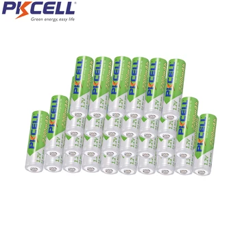 

30Pcs PKCELL 2200mah 1.2V NIMH AA Rechargeable Batteries Low self Discharge Rechargeable Battery For portable video