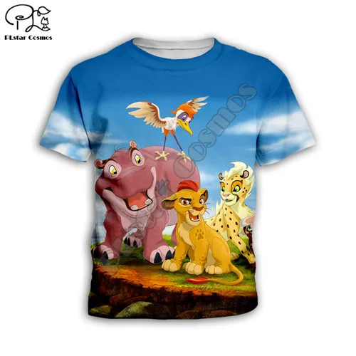 Толстовка с капюшоном с принтом «Simba Pumbaa The Lion King», футболка детские толстовки на молнии с объемным принтом штаны для мальчиков и девочек HAKUNA MATATA, Прямая поставка - Цвет: Kids  t shirts
