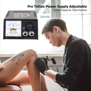 

Tattoo Power Supply Digital Display Voltage Regulation Pointer Power Source Black Comfortable Design of the Human Body