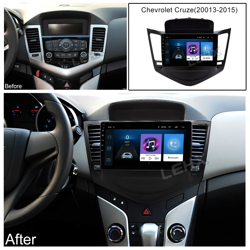 Автомобильный мультимедийный плеер LEHX 9 дюймов android 8 1 для Chevrolet Cruze 2008 2012