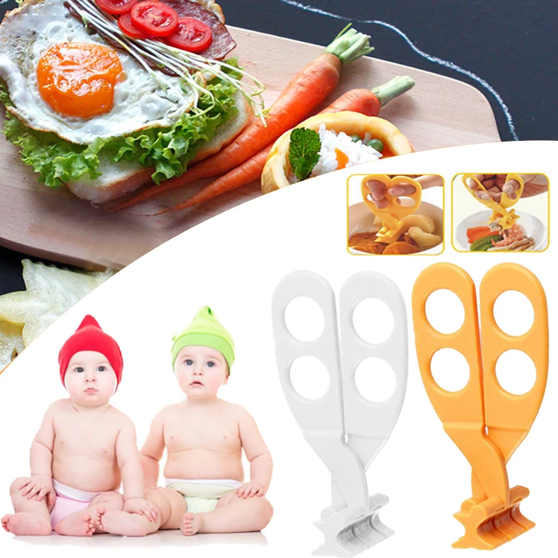 

Safe Care Crush Baby Food Scissors Baby Food Supplement Scissors knife Grinding Tools Safety