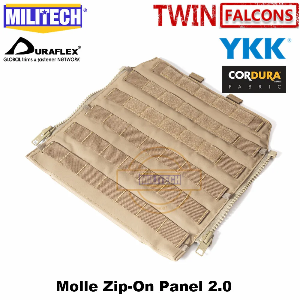 Coyote Brown MILITECH Crye CP 2,0 Молл панель платформа для JPC CPC AVS Военная молния пакет TWINFALCONS TW 500D Delustered Cordura - Цвет: Coyote Brown