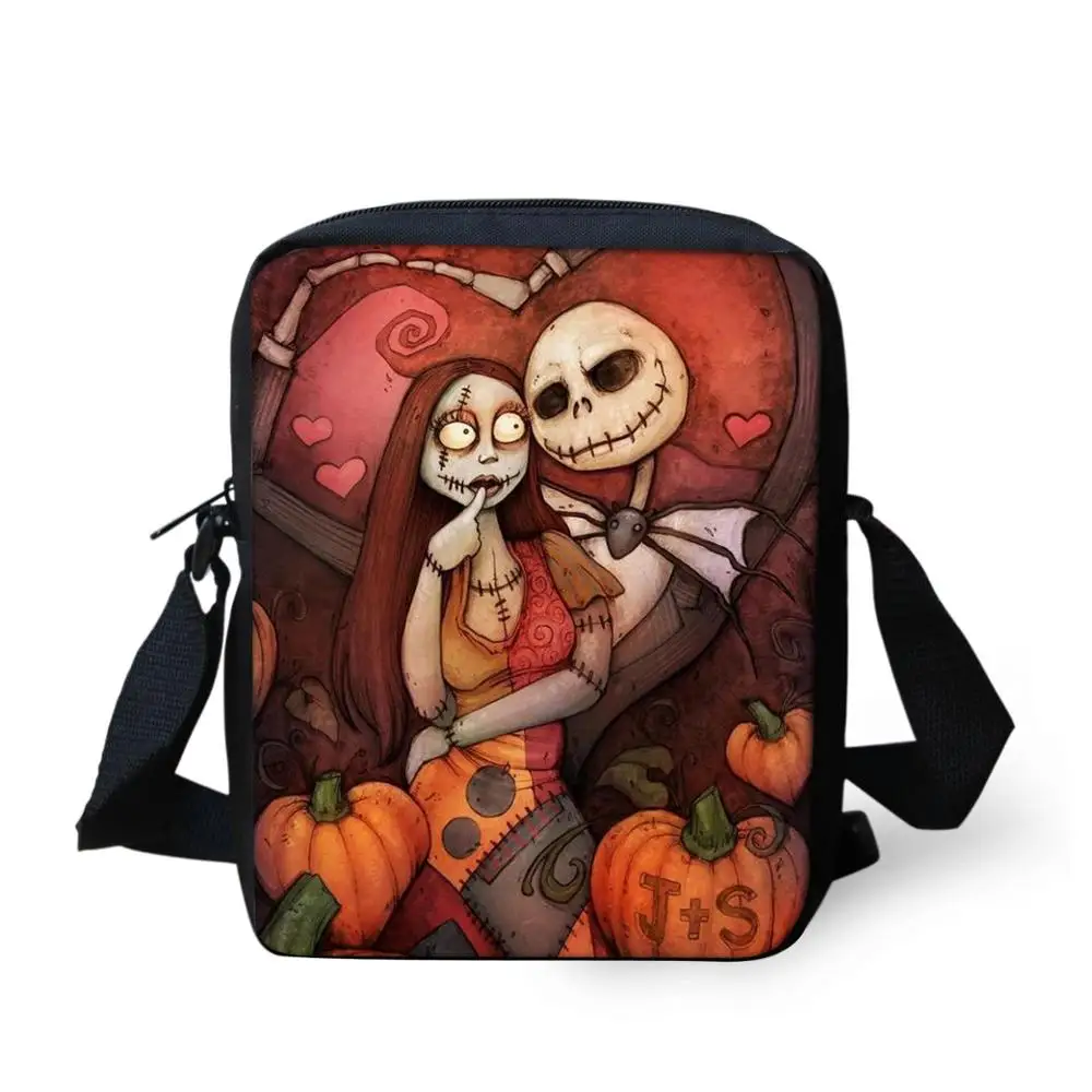  FORUDESIGNS Jack Skellington Print Messenger Bag Nightmare Before Christmas Crossbody Bags Female H - 4000210979754