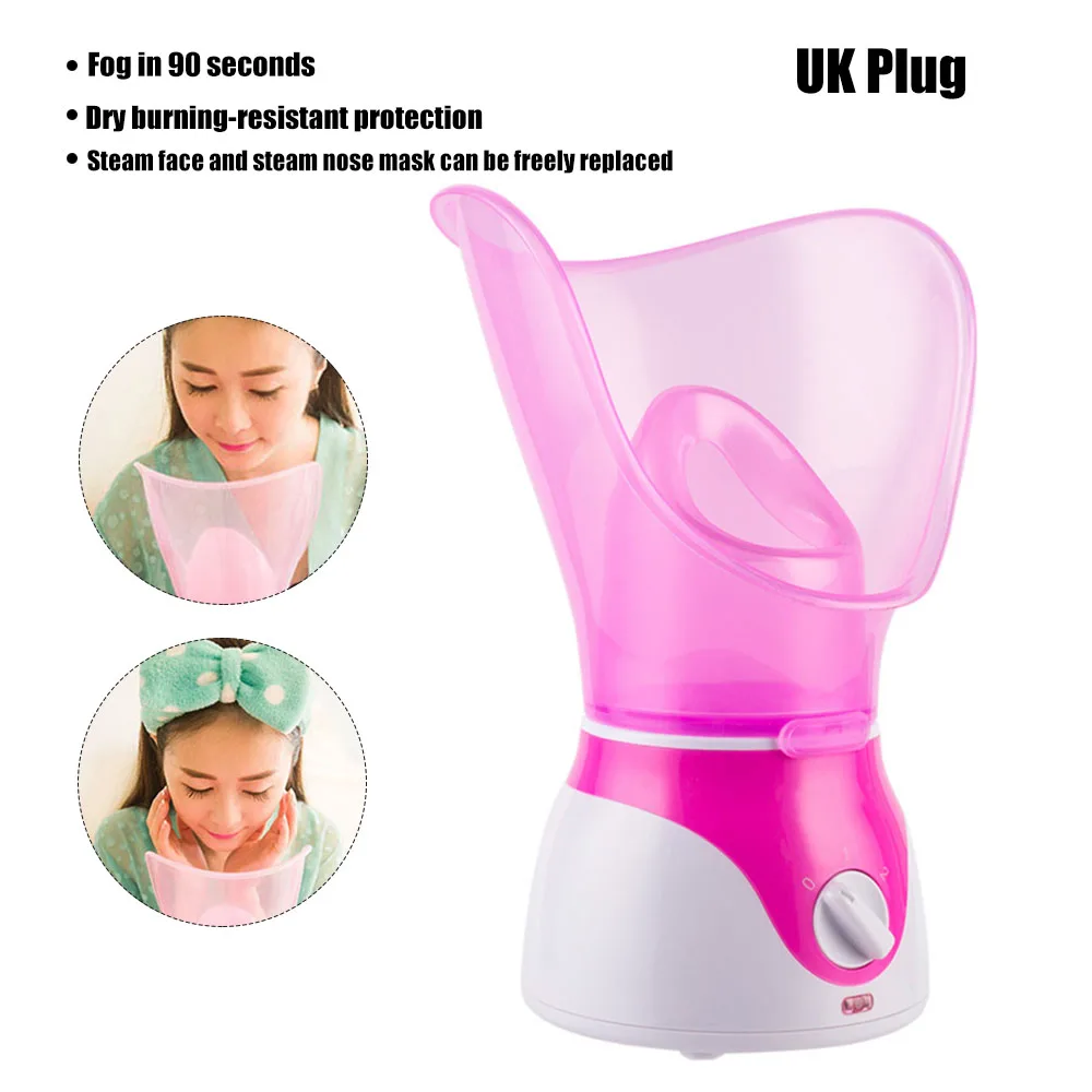 P-UK Plug Мини-распылитель, пароварка для лица, очиститель для лица, Глубокая чистка, бытовой испаритель, инструмент для красоты, гидратор, пароварка для поверхности - Цвет: P-UK Plug
