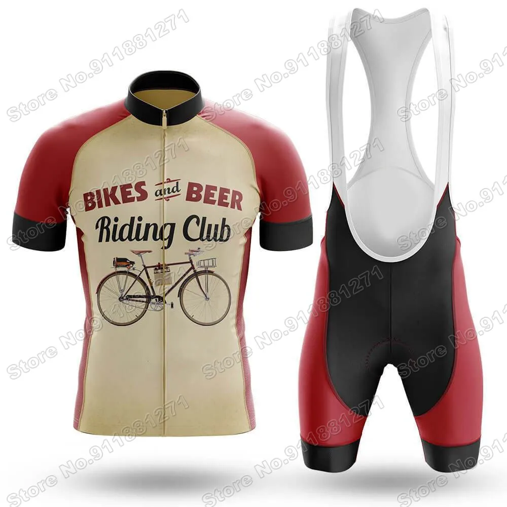 Cycling Jersey Mens Bib Short Bicycle Bike Motocross MTB Shirt Ride Clothes Set 